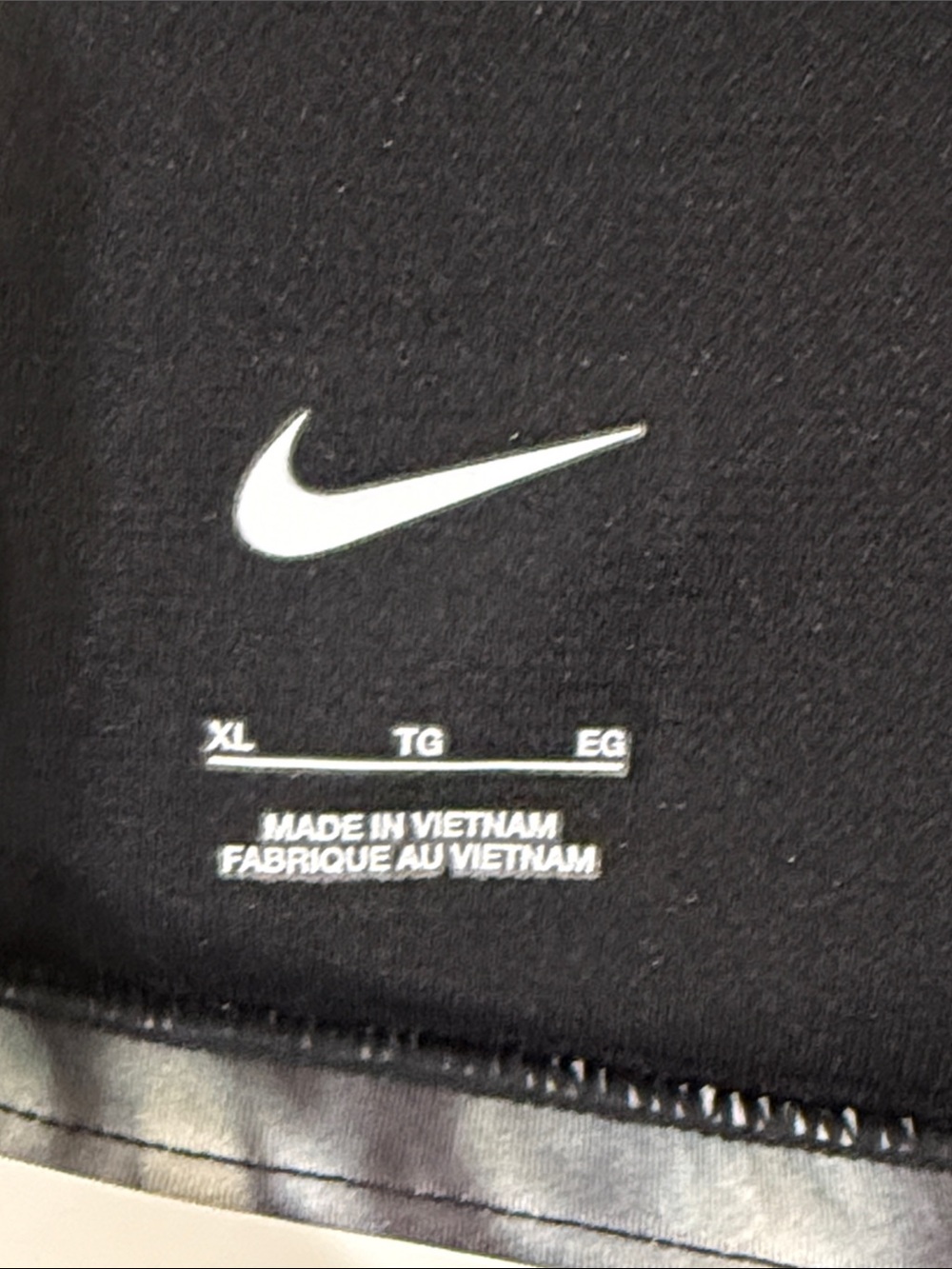 Nike Black Tankini Top with Gray-Cream Tie-Dye Side Panels - Picture 4 of 7